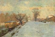 Road on the Banks of the Seine at Neuilly in Winter Albert Lebourg